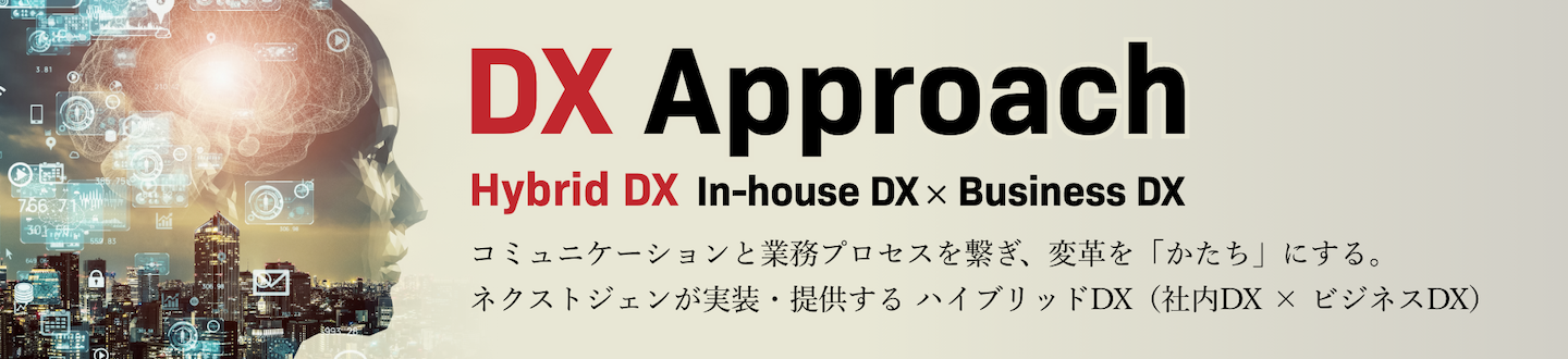 コミュニケーションと業務プロセスを繋ぎ、変革を「かたち」にする。ネクストジェンが実装・提供する ハイブリッドDX（社内DX × ビジネスDX）